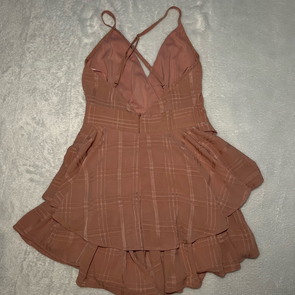 American Threads Pink Plaid Ruffle Romper - Picture 6 of 6